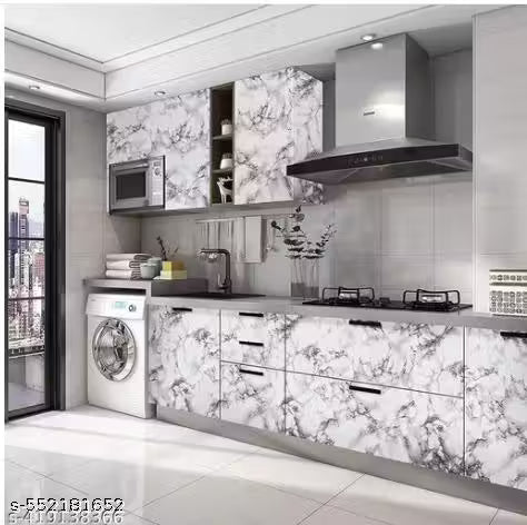 White Self Adhesive Wallpaper (BUY 1 GET 2 FREE)
