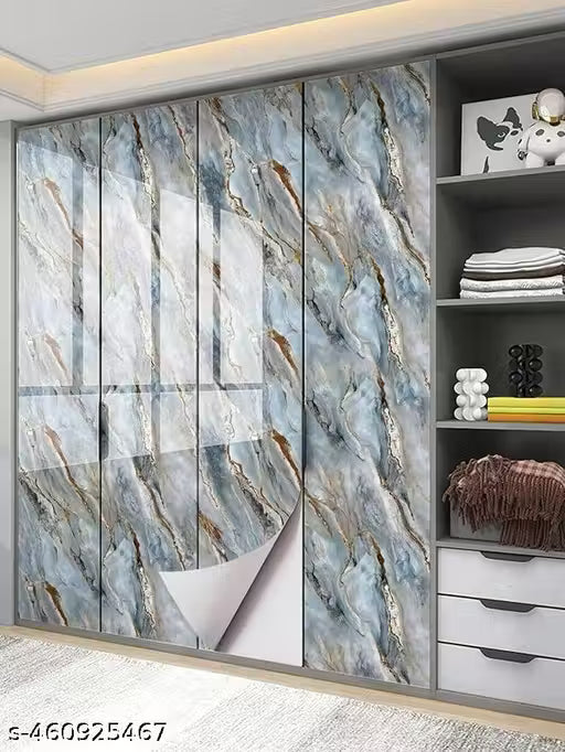 Waterproof New Grey Gold Hightlight Wallpaper