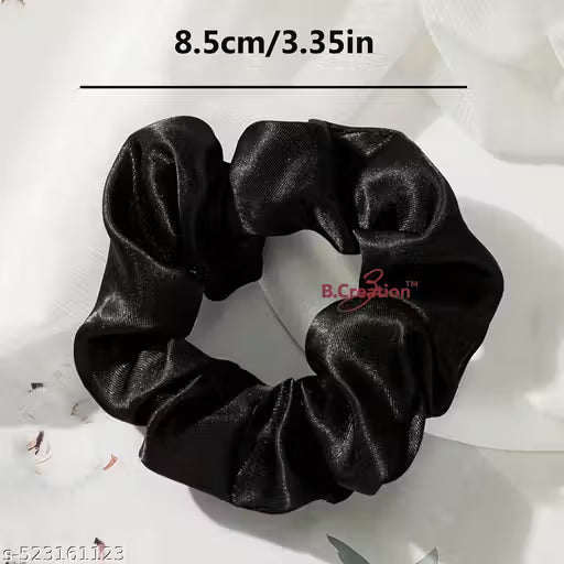 Premium Silk Satin Scrunchies Pack of 5