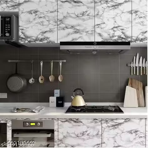 White Self Adhesive Wallpaper (BUY 1 GET 2 FREE)