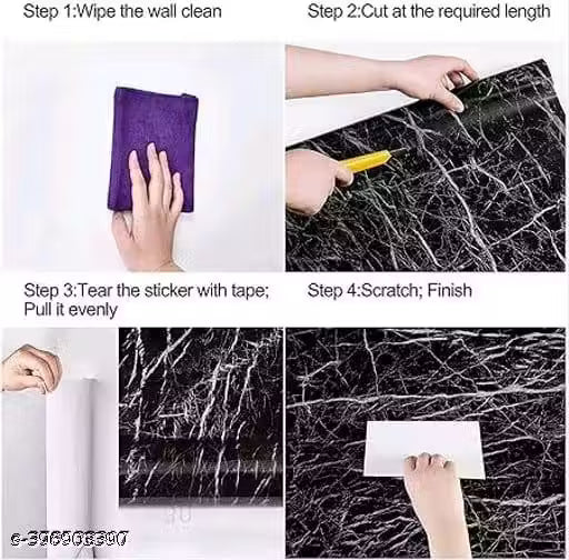 AAROHI Vinyl Marble Wallpaper (Buy 1 get 1 free)
